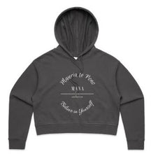 Load image into Gallery viewer, Mauria te Pono Women&#39;s Crop Hoodie - Mana Collective